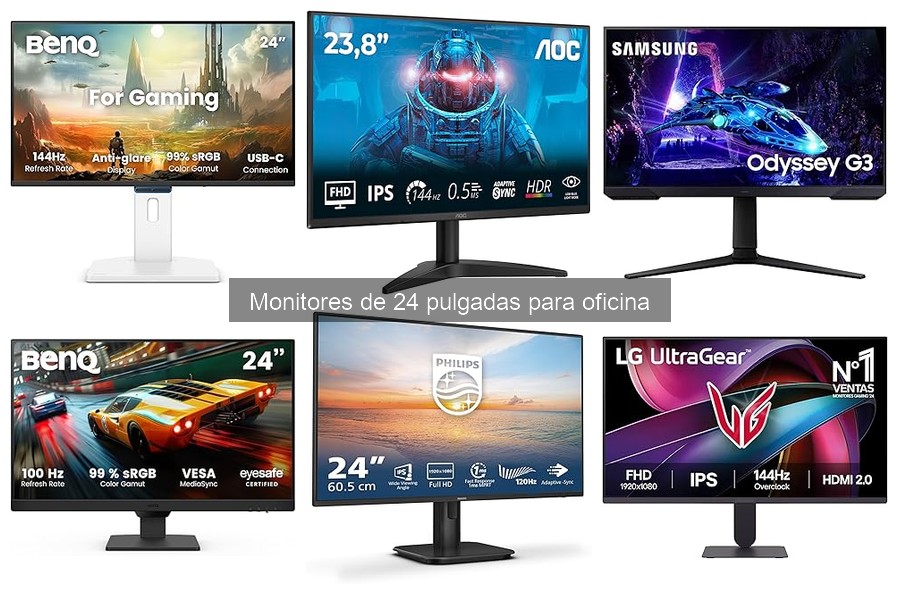 Alternativas a monitores de 24 pulgadas para oficina