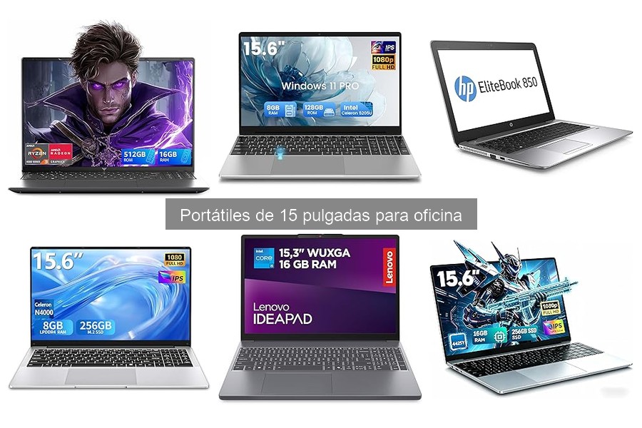 Alternativas a portátiles de 15 pulgadas para oficina