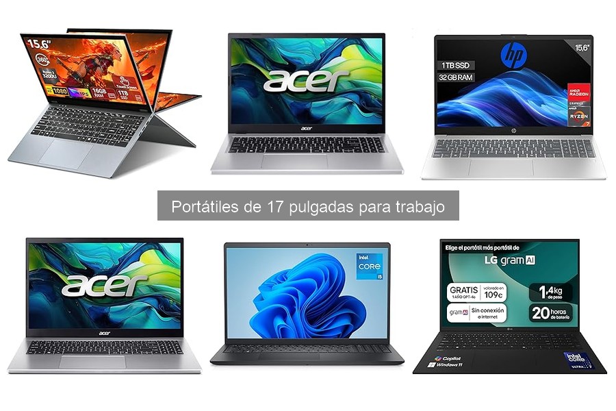 Alternativas al portátil de 17 pulgadas para trabajar