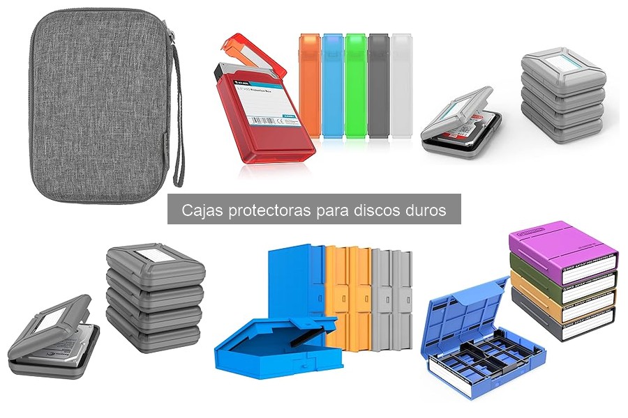 Cajas protectoras resistentes al agua para discos duros