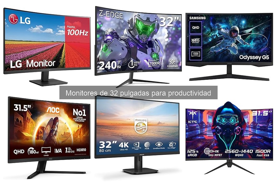Características clave de monitores de 32 pulgadas para productividad