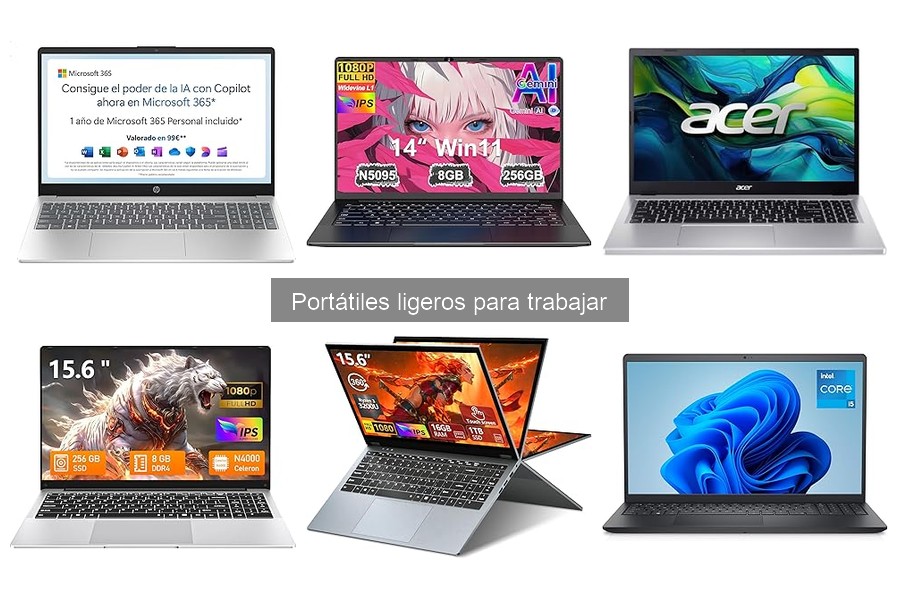 Características clave de portátiles ligeros para teletrabajo