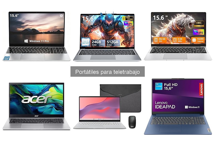 Características clave de un portátil para teletrabajo