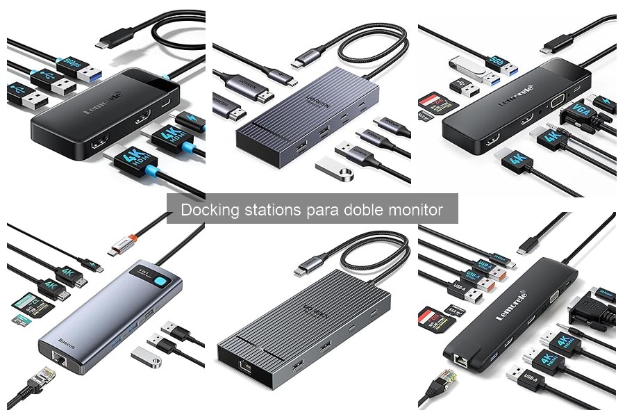 Comparativa de docking stations para doble monitor: mejores opciones