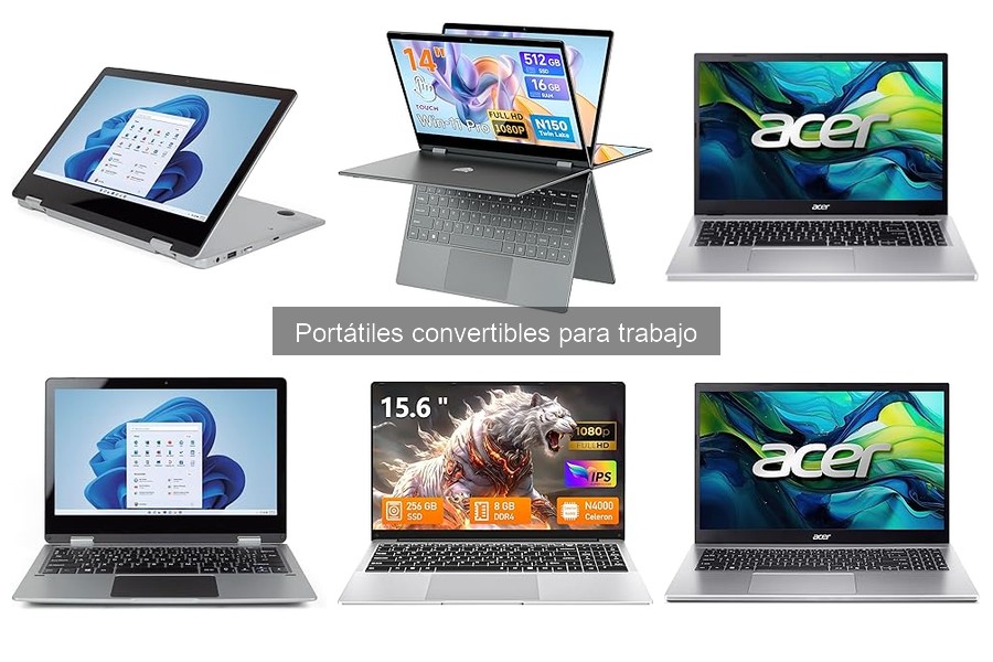 Comparativa de mejores portátiles convertibles para trabajo