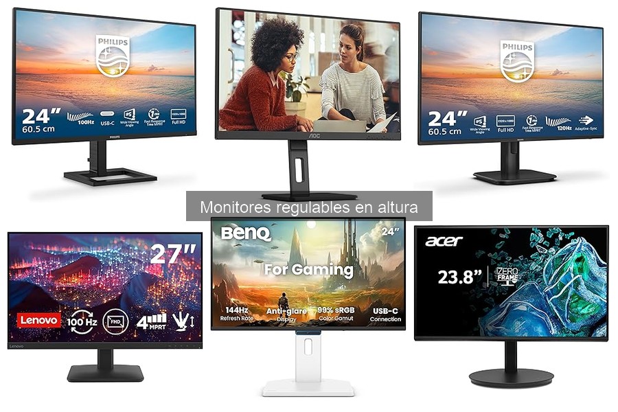 Comparativa de Monitores Regulables en Altura: Mejores Marcas