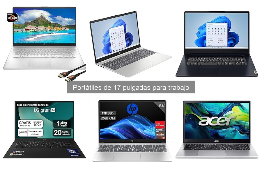 Comparativa de portátiles de 17 pulgadas: Acer, Lenovo y HP