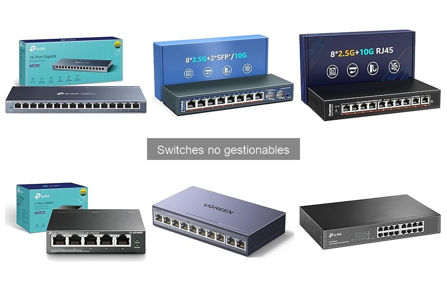 Comparativa de Switches No Gestionables vs Gestionables
