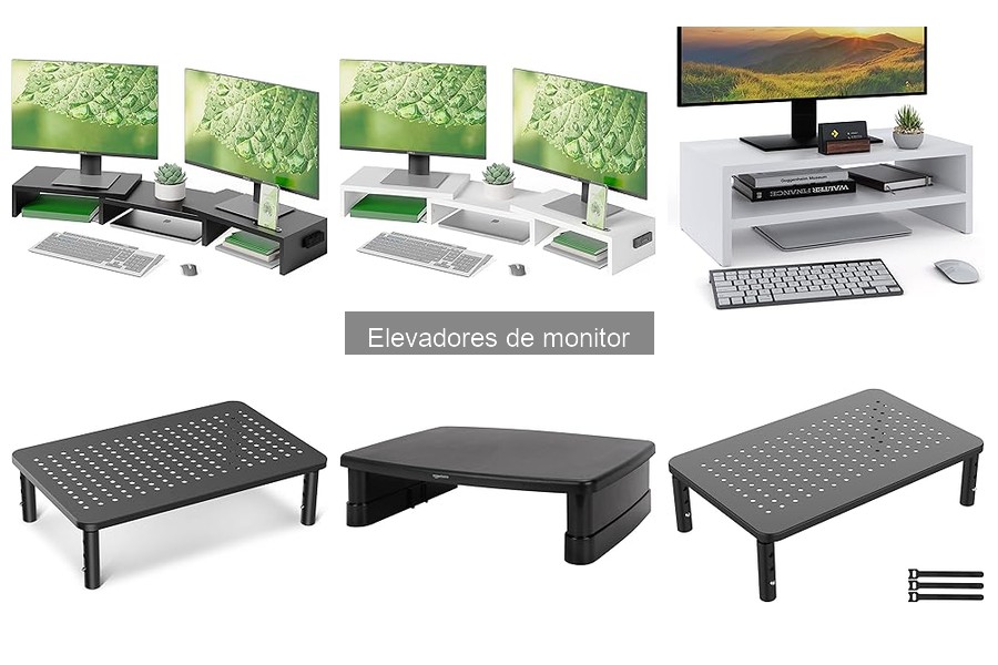Guía de Instalación de Elevadores de Monitor para Oficina