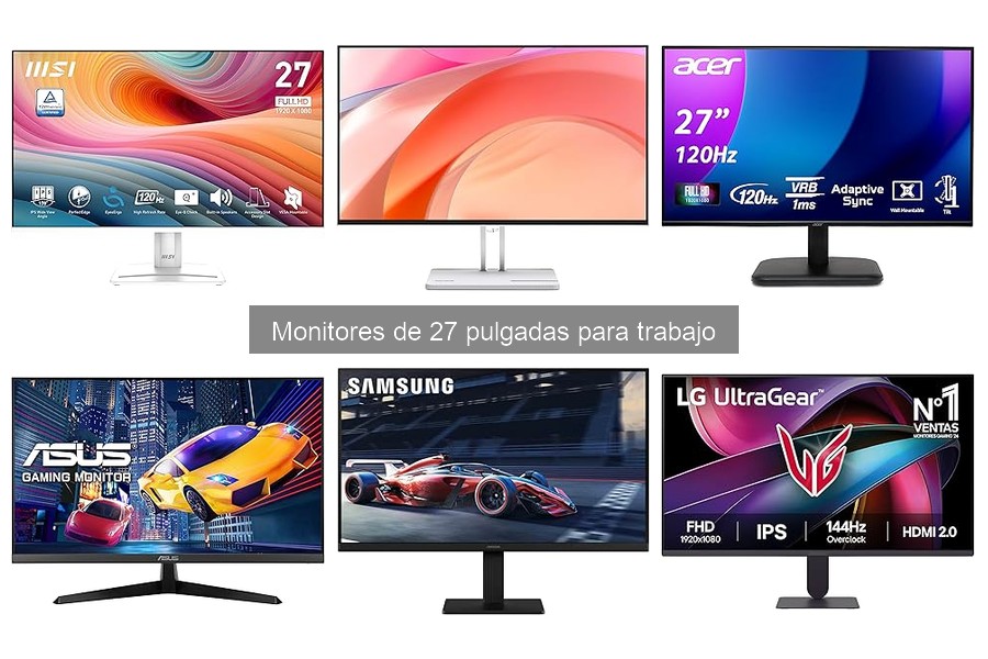 Instalación fácil de monitores de 27 pulgadas para oficina