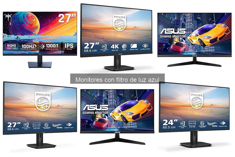 Instalación y configuración de monitores con filtro de luz azul