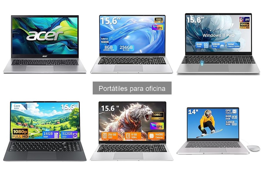 Máxima duración de batería en portátiles para oficina