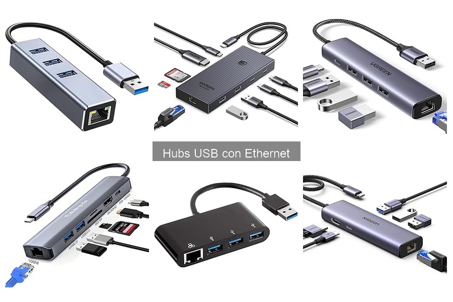 Mejores hubs USB con Ethernet para teletrabajo en 2023