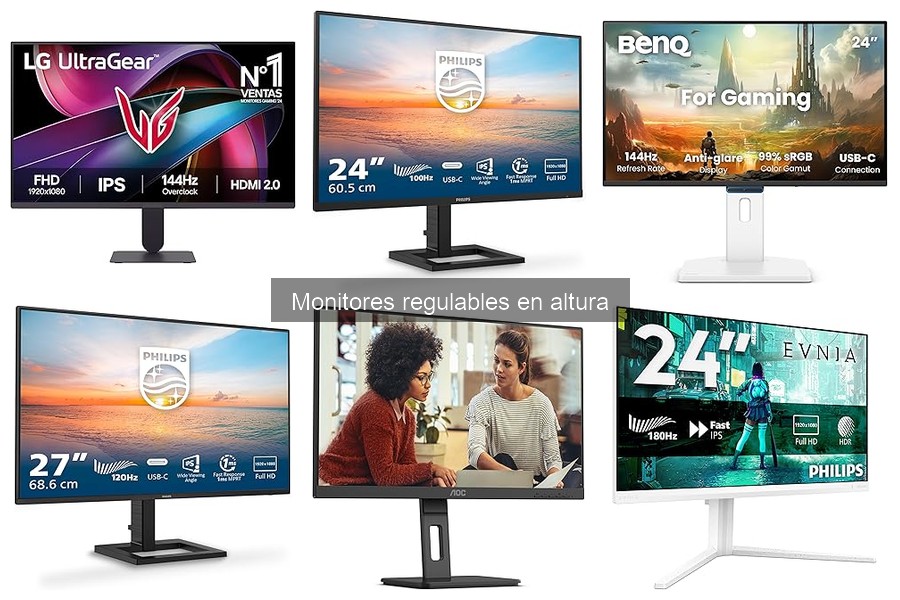 Mejores monitores regulables en altura para teletrabajo