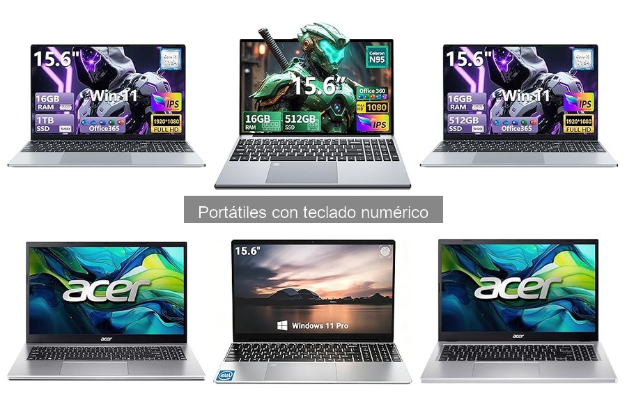 Mejores portátiles con teclado numérico para teletrabajo