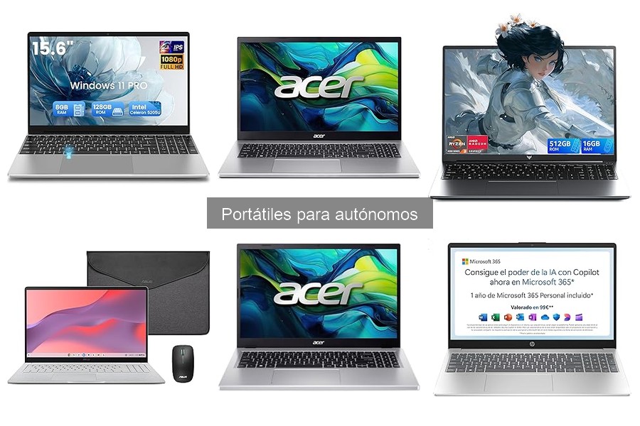 Mejores portátiles para autónomos: rendimiento y portabilidad