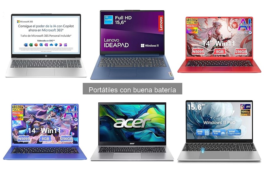 Ofertas en portátiles con buena batería para teletrabajo