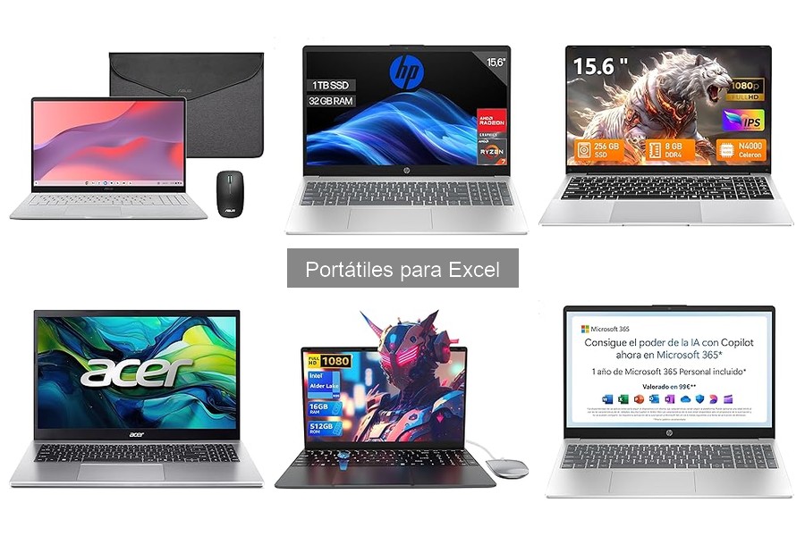 Opiniones de usuarios sobre portátiles para trabajar con Excel