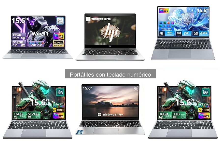 Precios de portátiles con teclado numérico y dónde comprarlos
