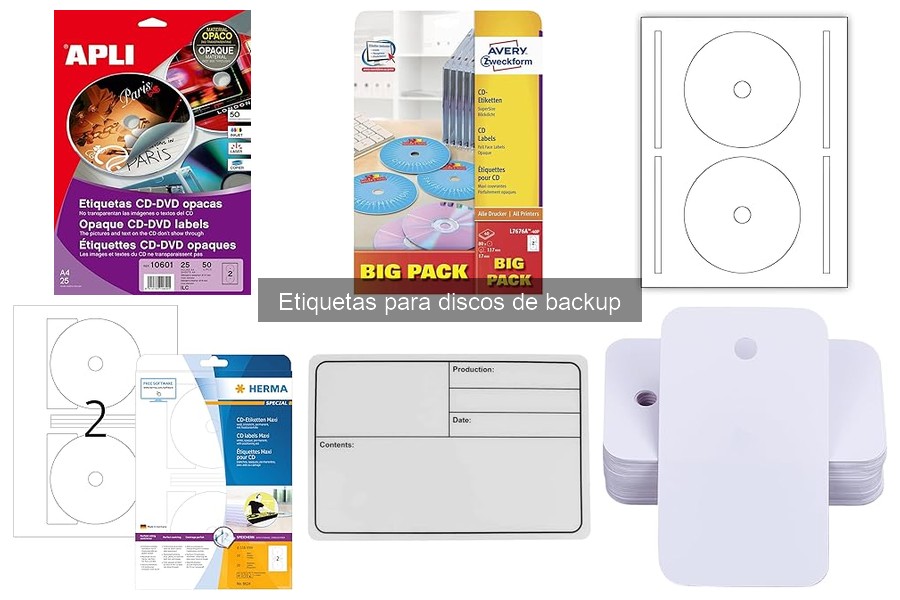Problemas comunes con etiquetas en discos de backup