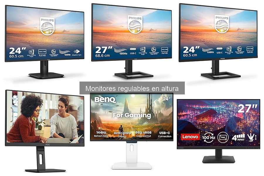 Problemas comunes con monitores regulables en altura