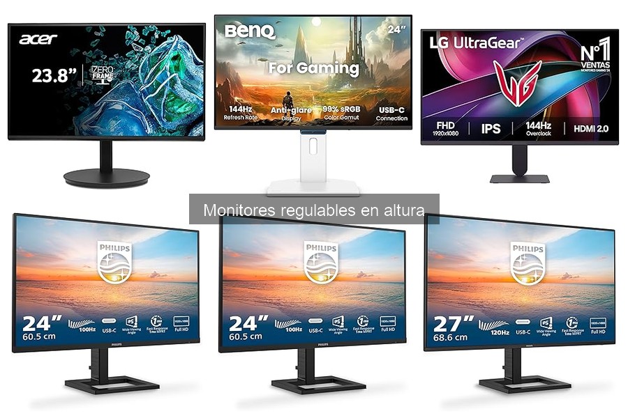 ¿Qué son los monitores regulables en altura? Características