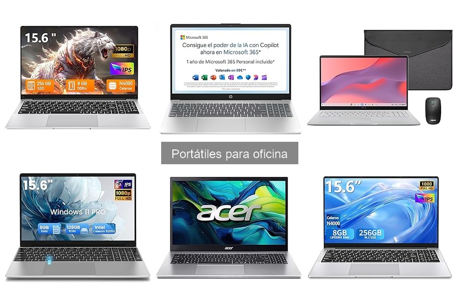 Reseñas de portátiles para oficina según tipo de trabajo