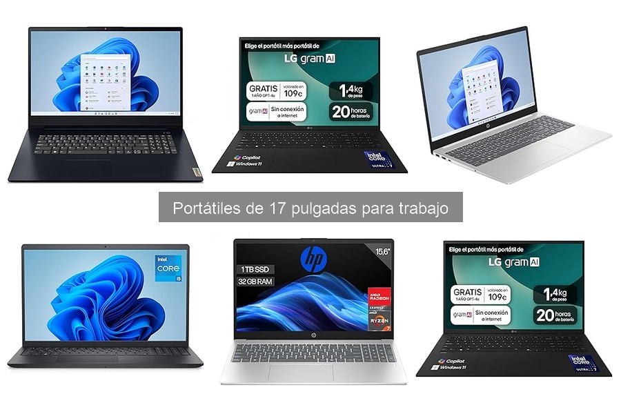 ¿Son los portátiles de 17 pulgadas más pesados que otros?