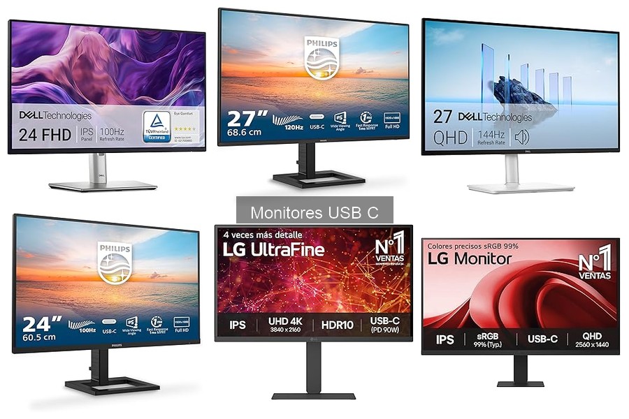 Tipos de monitores USB C: Guía de opciones y características