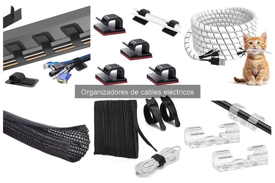 Tipos de organizadores de cables eléctricos para tu espacio