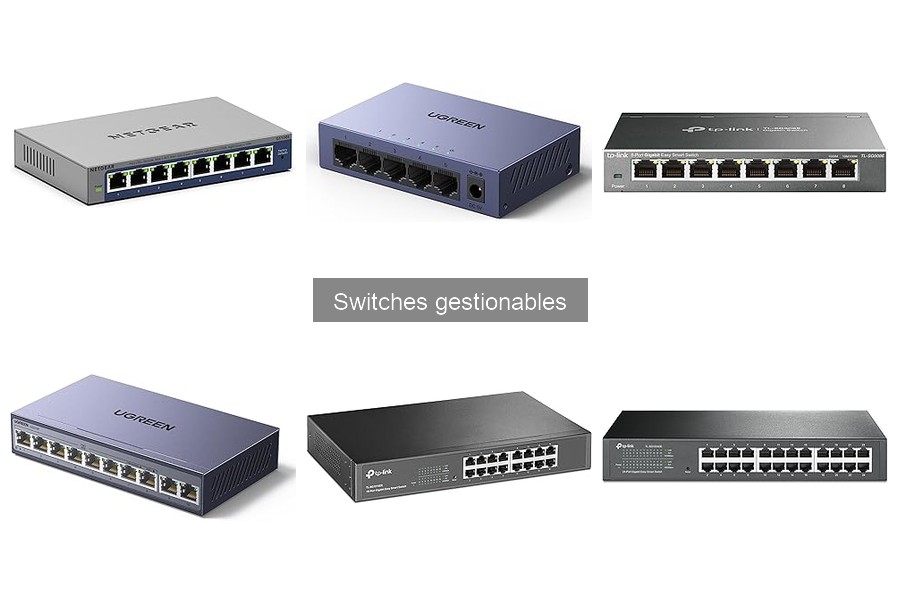 Tipos de switches gestionables y sus características