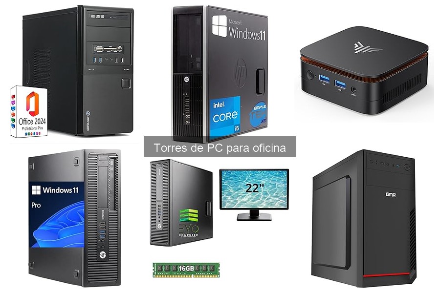 Tipos de torres de PC para oficina según tu trabajo