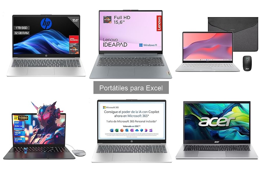 Ventajas de usar un portátil para Excel frente a una tablet